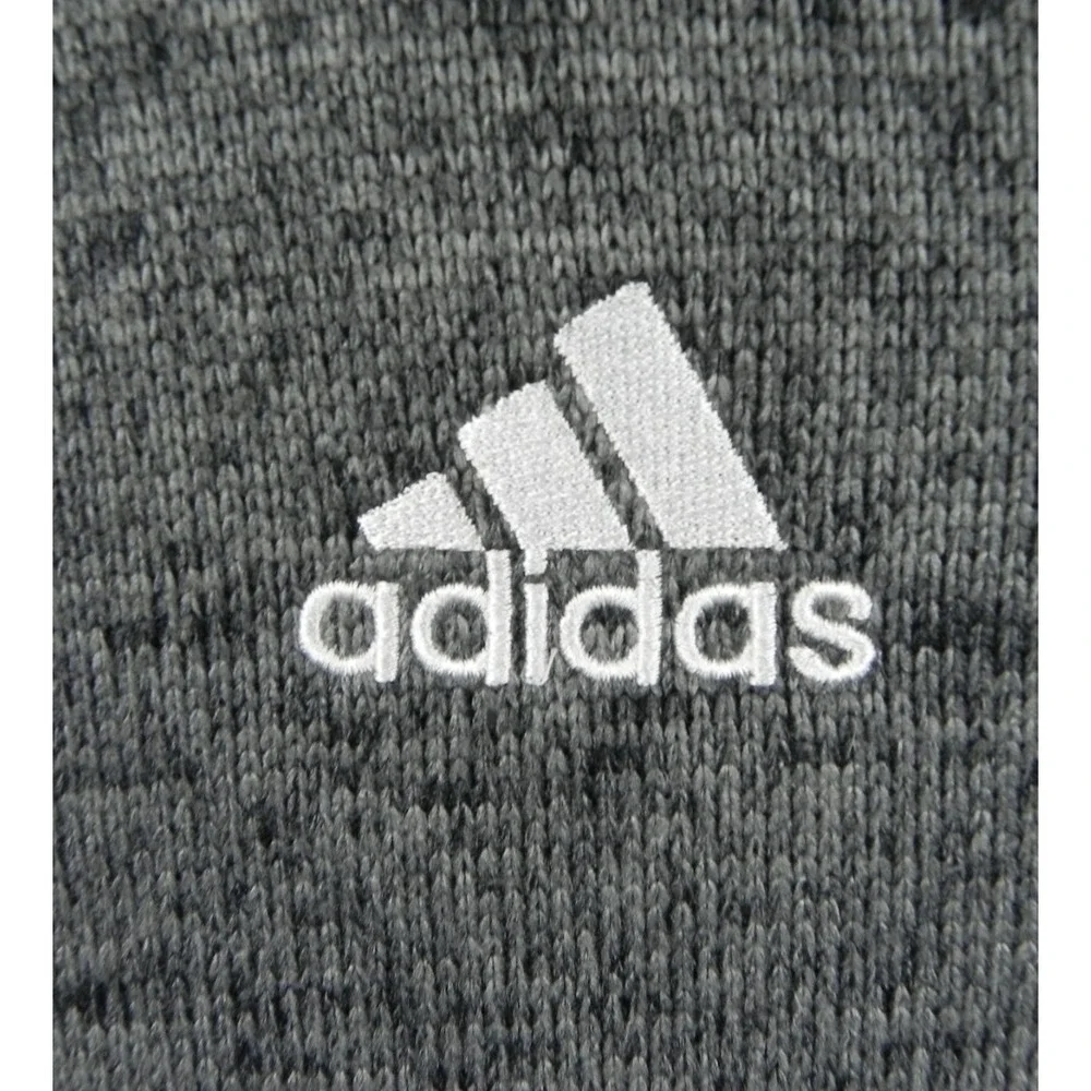Texas A&M Aggies Sweater Mens Large Adidas Pullover V-Neck Logo Gray Long Sleeve